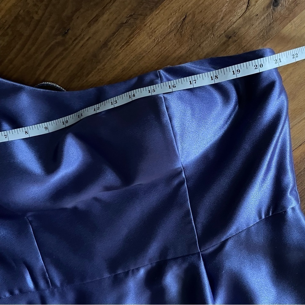 Jules & Cleo One-Shoulder Satin A-Line Maxi Dress - Picture 10 of 12